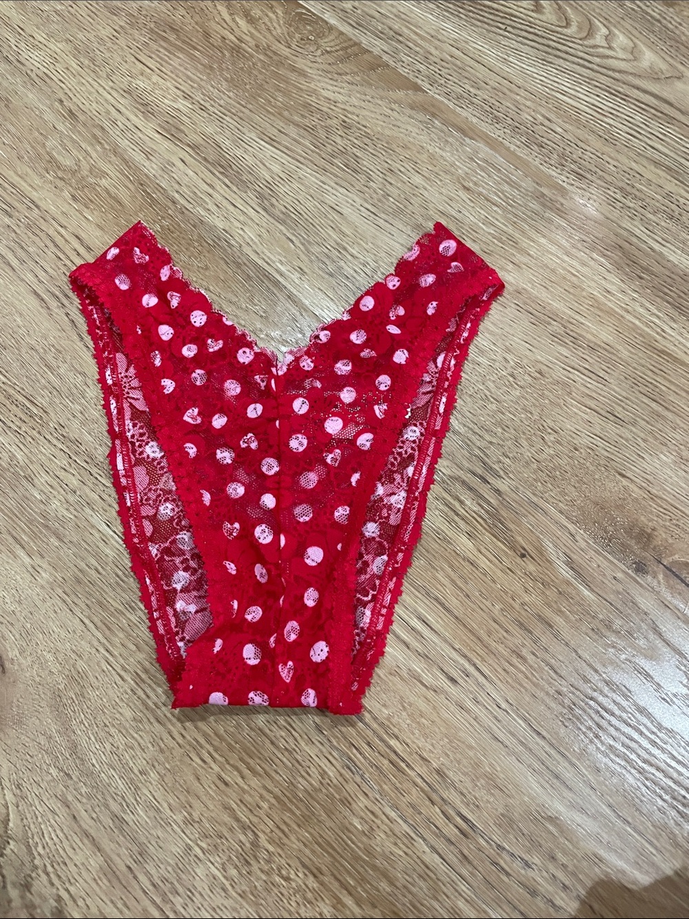 Victoria's Secret Red Lace Polka Dot Bikini